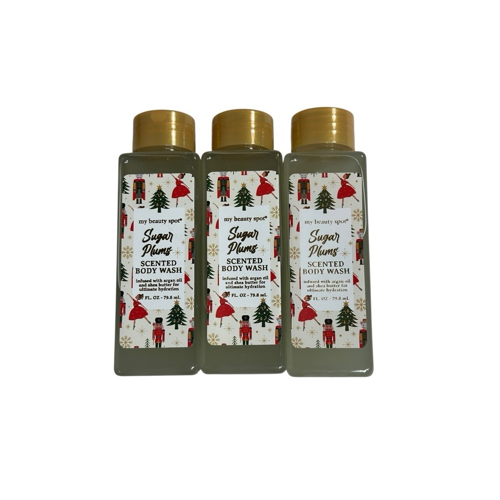 MY BEAUTY SPOT set of 3 scented‎ body wash 2.7 oz SUGAR PLUMS